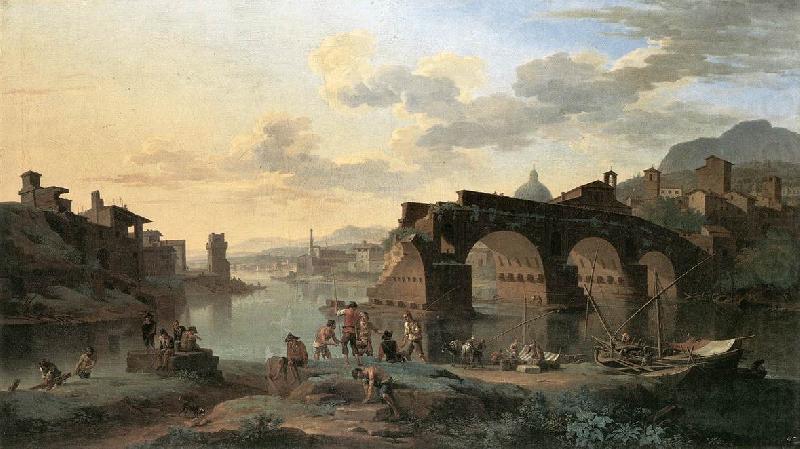 River View with the Ponte Rotto sg, HEUSCH, Jacob de